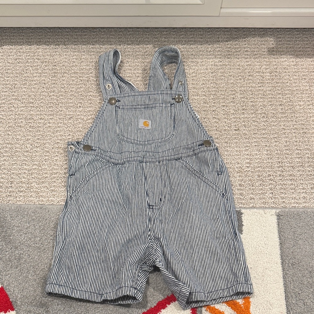 Carhartt Kids Overalls - Navy and White Stripes